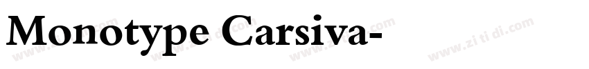 Monotype Carsiva字体转换